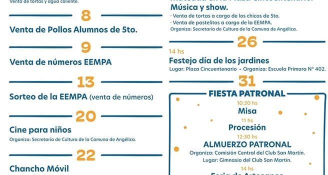 ￼FIESTAS PATRONALES ANGELICA 2022 ￼￼￼